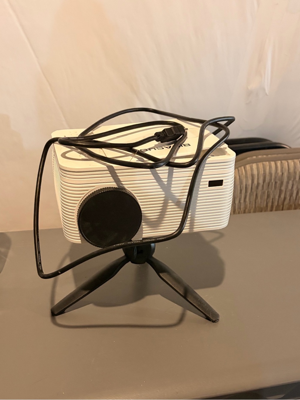 Portable Mini Projector in White - Compact Home Theater